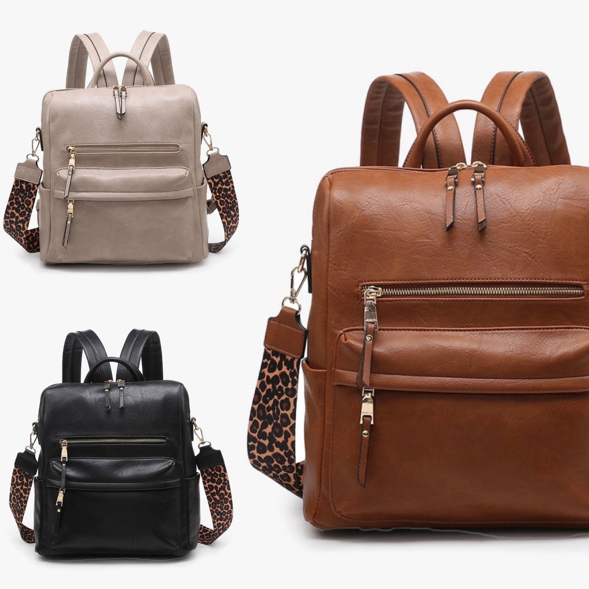 Amelia Backpack Brown Cow
