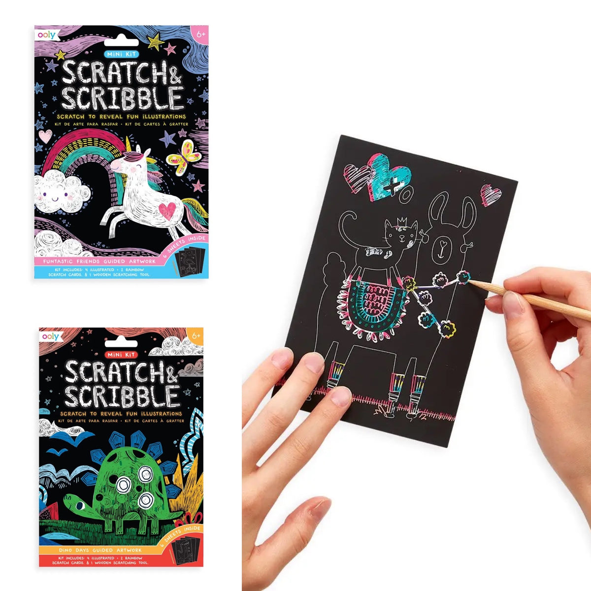 Ooly - Dino Days Mini Scratch & Scribble Art Kit