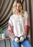 Oatmeal & Color Blocked Long Sleeve