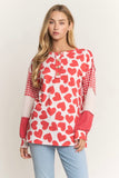 Red Hearts & Plaid Long Sleeve