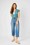 Judy Blue | Braid Detail Wide Leg Crop