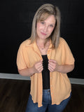 Crinkle Button Down Blouse