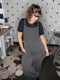 Ribbed Knit Overall Jumpsuit