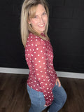 Polka Dot Mesh Tops