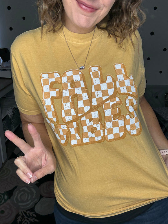Checkered Fall Vibes - Mustard
