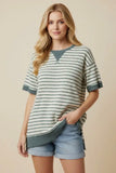 Jacquard Stripe Knit Tee