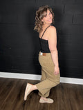 Judy Blue Golden Brown Wide Leg Ankle Pant