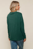 Ribbed Knit Collared Long Sleeve