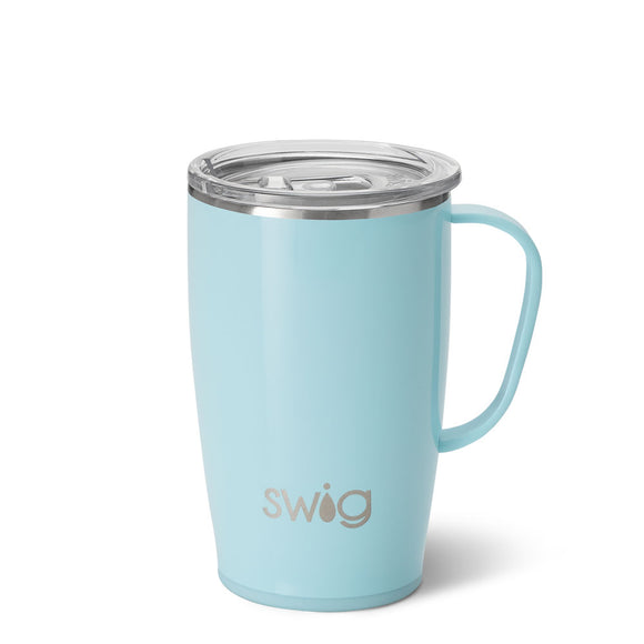 Swig Life 18oz Travel Mug | Shimmer Aquamarine