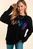 Black MERRY Sweater