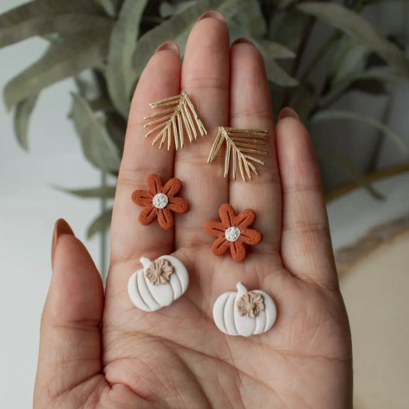 Clay Jewelry | Fall Floral Trio