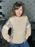 Taupe & Leopard Sweater