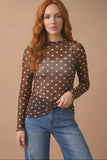 Polka Dot Mesh Tops
