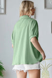 Crinkle Button Down Blouse