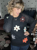 Embroidered Flower Sweater