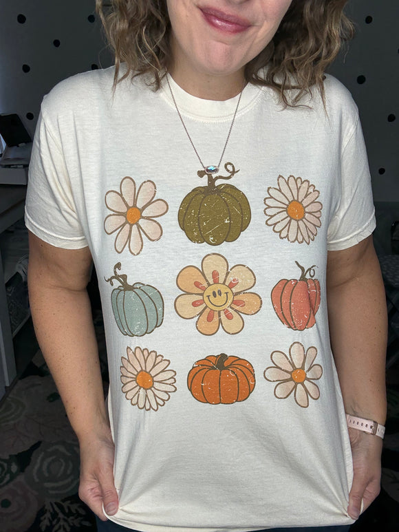 Pumpkins & Daisies - Ivory