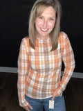 Plaid Mesh Top
