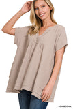 Cotton Gauze Raw Edge Tunic