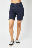 Judy Blue | Navy Garment Dyed Shorts