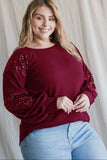 Sparkly Burgundy Sweater