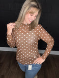 Polka Dot Mesh Tops