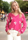 Magenta & Bows Long Sleeve