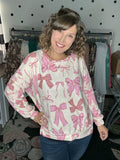Cream & Pink Bows Sweater