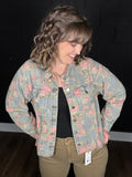 Vintage Floral Denim Jacket
