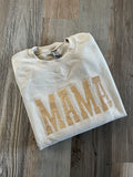 MAMA Champagne Glitter Embroidered Sweatshirt
