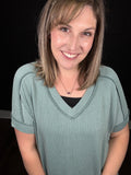 Alyssa's Favorite Ribbed Knit Tee
