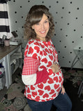 Red Hearts & Plaid Long Sleeve