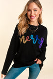 Black MERRY Sweater