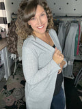 Heather Grey Duster Cardigan