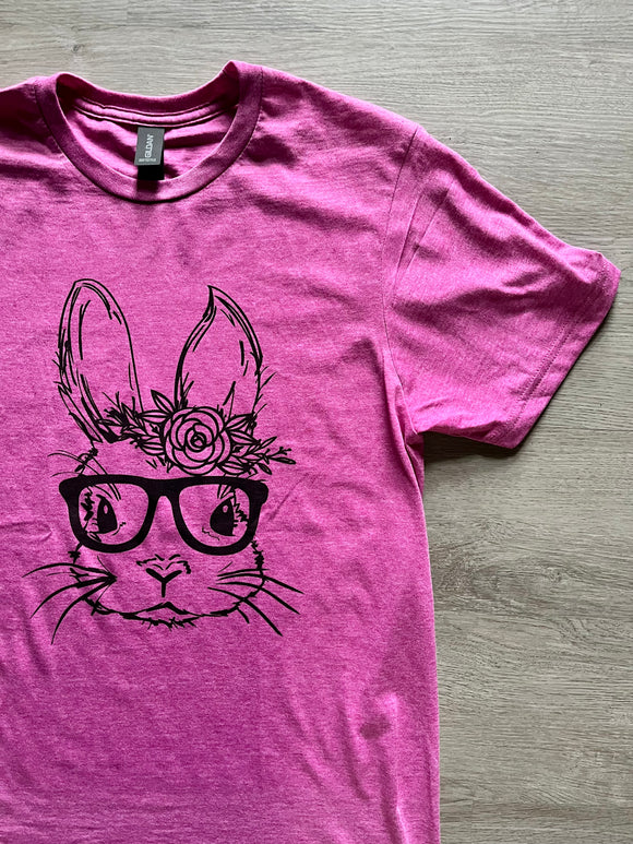 Cute Bunny With Glasses Tshirt