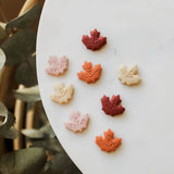 Clay Jewelry | Maple Leaf Studs