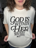 God Is Within Her - Natural Tee