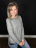 Heather | Soft Hacci Knit Tee