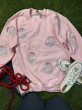 All Over Spangle Santa Sweatshirt