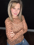 Cheetah Mesh Top
