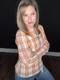 Plaid Mesh Top