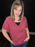 Alyssa's Favorite Ribbed Knit Tee