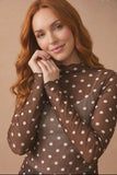 Polka Dot Mesh Tops
