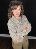 Vintage Floral Denim Jacket
