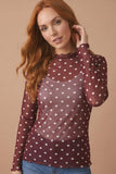 Polka Dot Mesh Tops
