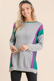 Ultra Soft Color Block Pullover - 2 colors