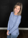 Heather | Soft Hacci Knit Tee