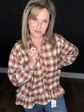 Oversized Plaid Flannel Babydoll