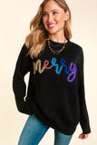 Black MERRY Sweater