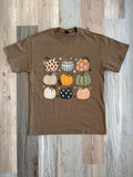 9 Patterned Pumpkins - Woodland Brown