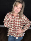 Oversized Plaid Flannel Babydoll